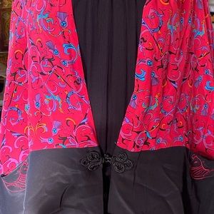Handmade Silk Reversible Versatile Dragon Scarf / Jacket / Cover / with Pockets